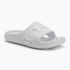 Klapki męskie Under Armour Locker V Slide white/white/white. Białe klapki męskie Under Armour, bez wzorów, bez zapięcia. Za 76.99 zł.