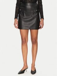 Morgan Spódnica z imitacji skóry 251-JMAY Czarny Regular Fit. Czarne spódnice damskie Morgan, bez wzorów, ze skóry. Za 159.99 zł.