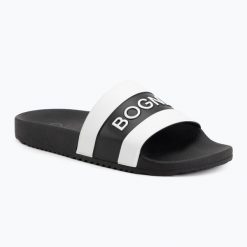 Klapki męskie BOGNER Belize 4 F. Czarne klapki męskie Bogner, bez wzorów, z materiału, bez zapięcia. Za 239.99 zł.