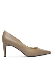 Calvin Klein Szpilki Ess Stiletto 70 HW0HW02607 Beżowy. Brązowe szpilki damskie Calvin Klein, bez wzorów, ze skóry, bez obcasa, na szpilce, bez zapięcia. Za 649.99 zł.