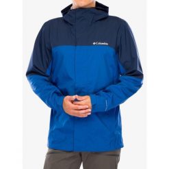 Kurtka przeciwdeszczowa męska Columbia Wahkeena Falls 3L Shell. Niebieskie kurtki męskie Columbia, l, bez wzorów, sportowe, bez kaptura. W wyprzedaży za 534.30 zł.