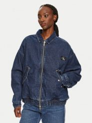 Calvin Klein Jeans Kurtka jeansowa J20J224717 Granatowy Relaxed Fit. Niebieskie kurtki damskie Calvin Klein Jeans, xs, bez wzorów, z bawełny, bez kaptura. Za 839.99 zł.