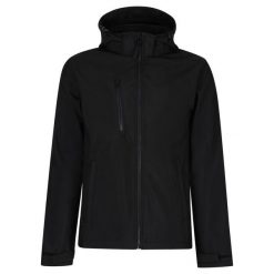 Męska Kurtka Venturer 3warstwowa Soft Shell Z Kapturem. Czarne kurtki męskie Regatta, m, bez wzorów, sportowe, z kapturem. Za 199.99 zł.