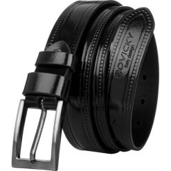 Pasek lakierowany czarny Rovicky PLW-R-7 BLACK. Czarne paski męskie ROVICKY, z lakierowanej skóry. Za 43.00 zł.