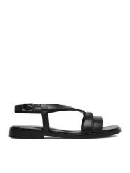 Lasocki Sandały CEO-WI16-FOXI-12 Czarny. Czarne sandały damskie Lasocki, bez wzorów, ze skóry, bez obcasa, na płaskiej podeszwie, bez zapięcia. Za 149.99 zł.