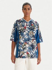 Adidas T-Shirt Farm Rio Premium KD4629 Niebieski Loose Fit. Niebieskie t-shirty damskie Adidas, xs, bez wzorów, z syntetyku, bez kołnierzyka, bez ramiączek. Za 399.99 zł.