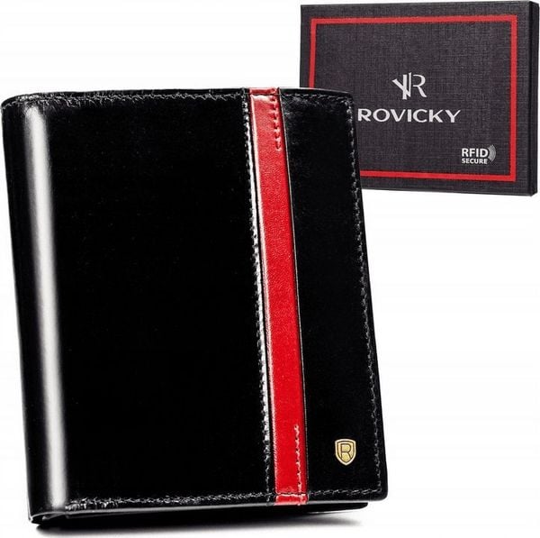Rovicky Portfel męski w orientacji pionowej ze skóry naturalnej - Rovicky NoSize. Portfele męskie ROVICKY, bez wzorów, ze skóry. Za 181.93 zł.