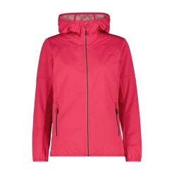 Damska wodoodporna kurtka softshell CMP. Czerwone kurtki sportowe damskie CMP, xl, bez wzorów, z softshellu, bez ramiączek, bez kaptura, trekkingowe. Za 387.05 zł.