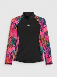 4F Top do pływania z nadrukiem damski - multikolor XXL. Brązowe topy damskie 4F, s, bez wzorów, z materiału, bez kołnierzyka, bez ramiączek. Za 149.99 zł.