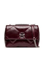 Tory Burch Torebka Kira Diamond 169326 Bordowy. Czerwone torebki wizytowe damskie Tory Burch, bez wzorów, ze skóry, bez dodatków. Za 2,929.00 zł.