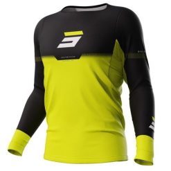 Jersey Shot Stok. Czarne bluzy męskie SHOT RACE GEAR, bez wzorów, z jersey, sportowe, bez ramiączek, bez kaptura. Za 216.00 zł.