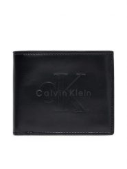 Calvin Klein Portfel Bold Billfold W/Coin LV04D1156G Czarny. Czarne portfele męskie Calvin Klein, bez wzorów, ze skóry. Za 229.99 zł.