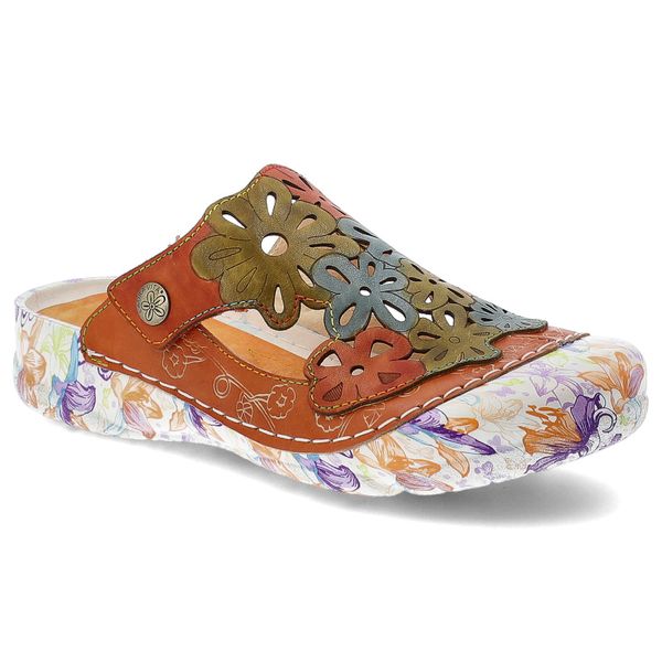 Pomarańczowe Klapki Laura Vita Stylowe Obuwie Damskie. Brązowe klapki damskie Laura Vita, na lato, bez wzorów, eleganckie, bez obcasa, bez zapięcia. Za 269.00 zł.