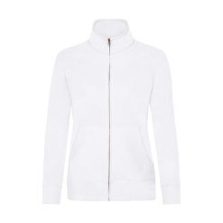 Damska bluza dresowa Fruit of the Loom Premium. Niebieskie bluzy damskie fruit of the loom, l, bez wzorów, z bawełny, eleganckie, bez ramiączek, bez kaptura. Za 136.05 zł.