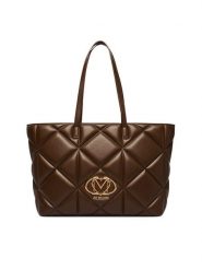 LOVE MOSCHINO Torebka JC4120PP1PLC0300 Brązowy. Brązowe shopperki damskie Love Moschino, bez wzorów, ze skóry, bez dodatków. Za 1,059.00 zł.