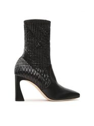 Alberta Ferretti Botki 22251A6102 8011 Czarny. Czarne botki damskie Alberta Ferretti, bez wzorów, ze skóry, bez obcasa, na słupku, bez zapięcia. Za 3,139.00 zł.