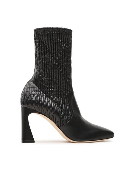 Alberta Ferretti Botki 22251A6102 8011 Czarny. Czarne botki damskie Alberta Ferretti, bez wzorów, ze skóry, bez obcasa, na słupku, bez zapięcia. Za 3,139.00 zł.