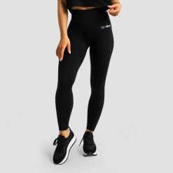 Legginsy GymBeam Limitless. Czarne legginsy damskie GYMBEAM, bez wzorów, z nylonu. Za 129.99 zł.