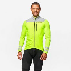 Bluza rowerowa Triban RC500 długi rękaw EN17353. Żółte bluzy męskie VAN RYSEL, l, bez wzorów, z materiału, sportowe, bez ramiączek, bez kaptura. W wyprzedaży za 149.99 zł.