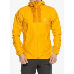 Kurtka przeciwdeszczowa męska Haglofs L.I.M Proof Jacket. Żółte kurtki męskie Haglöfs, l, bez wzorów, sportowe, bez kaptura. Za 613.99 zł.