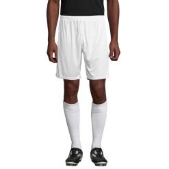 Podstawowe Spodenki San Siro 2 Dla Dorosłych Unisex. Białe szorty damskie SOL'S, bez wzorów, sportowe. Za 57.99 zł.