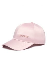 Guess Czapka z daszkiem V6RZ02 WL022 Różowy. Czerwone czapki damskie Guess, z aplikacjami, z poliesteru. Za 139.99 zł.