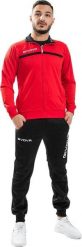 Dres Givova Tuta Givova One czerwono-czarny TT012 1210 XL. Czarne komplety dresowe męskie Givova, m, bez wzorów, z dresówki. Za 210.28 zł.