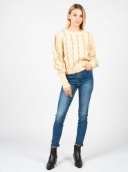 Silvian Heach Sweter "Kuina" | PGA22187 | Kobieta | Beżowy, Kremowy. Białe swetry nierozpinane damskie Silvian Heach, m, bez wzorów, z dzianiny, bez kołnierzyka, bez ramiączek. W wyprzedaży za 319.00 zł.