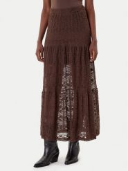 ONLY Spódnica maxi Luna 15353206 Brązowy Regular Fit. Brązowe spódnice damskie ONLY, xs, bez wzorów, z syntetyku, maxi. Za 169.99 zł.