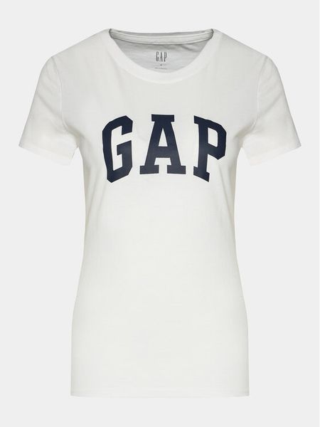 Gap T-Shirt 268820-06 Biały Regular Fit. Białe t-shirty damskie GAP, xxs, bez wzorów, z bawełny, bez kołnierzyka, bez ramiączek. Za 69.99 zł.