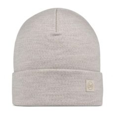 Czapka zimowa z wełny merino heavyweight. Białe czapki damskie Buff, na zimę, bez wzorów, z materiału. Za 129.99 zł.
