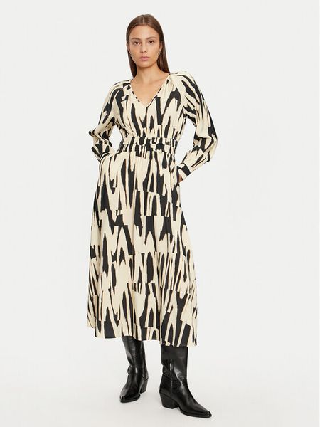 ONLY Sukienka codzienna Mila 15329677 Beżowy Regular Fit. Brązowe sukienki damskie ONLY, na co dzień, m, bez wzorów, z wiskozy, bez kołnierzyka, bez ramiączek, proste. Za 179.99 zł.