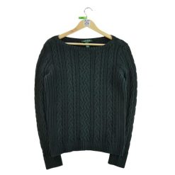 Second life - Kobiety czarny sweter - Stan bardzo dobry. Czarne swetry nierozpinane damskie Ralph Lauren, bez wzorów, sportowe, bez kołnierzyka, bez ramiączek. Za 135.32 zł.