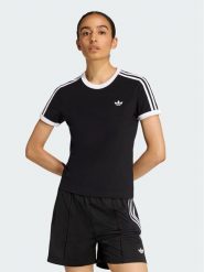 Adidas T-Shirt 3 Stripes KD7980 Czarny Regular Fit. Czarne t-shirty damskie Adidas, l, bez wzorów, z bawełny, bez kołnierzyka, bez ramiączek. Za 148.99 zł.