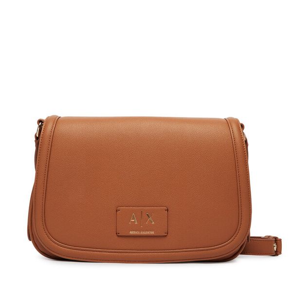 Torebka Armani Exchange. Brązowe listonoszki damskie Armani Exchange, bez wzorów, bez dodatków. Za 431.99 zł.