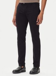 Bugatti Spodnie materiałowe 4220 16224 Czarny Slim Fit. Czarne spodnie materiałowe męskie Bugatti, bez wzorów, z bawełny. Za 249.99 zł.