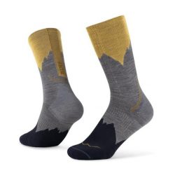 Skarpety turystyczne Buff Merino LIghtweight Crew Sock LWC3. Szare skarpetki damskie Buff, bez wzorów, z elastanu. Za 116.59 zł.
