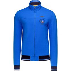 Bluza AERONAUTICA MILITARE. Niebieskie bluzy męskie Aeronautica Militare, bez wzorów, z dzianiny, bez ramiączek, bez kaptura. W wyprzedaży za 453.00 zł.