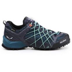 Buty trekkingowe damskie Salewa Wildfire Gtx. Czarne obuwie trekkingowe damskie Salewa, z materiału, bez zapięcia. Za 724.65 zł.