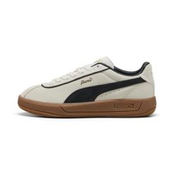 Damskie zamszowe buty sportowe Puma Club Klassika. Białe obuwie sportowe damskie Puma, bez wzorów, z zamszu, bez zapięcia. Za 219.99 zł.