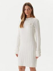 Guess Sukienka dzianinowa W5BK46 Z1192 Écru Regular Fit. Białe sukienki damskie Guess, m, z aplikacjami, z dzianiny, bez kołnierzyka, bez ramiączek. Za 369.99 zł.