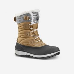 Buty turystyczne śniegowce damskie Quechua SH500 Warm wodoodporne. Czarne obuwie trekkingowe damskie QUECHUA, bez zapięcia. W wyprzedaży za 179.99 zł.