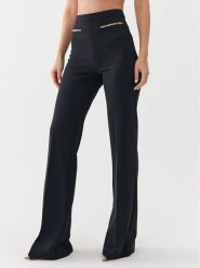 Elisabetta Franchi Spodnie materiałowe PA-014-36E2-V320 Czarny Wide Leg. Czarne spodnie materiałowe damskie Elisabetta Franchi, bez wzorów, z materiału. Za 1,589.00 zł.