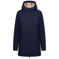 Trespass Sine - Damska kurtka typu softshell w kolorze granatowym. Niebieskie kurtki sportowe damskie Trespass, na jesień, s, bez wzorów, z softshellu, bez ramiączek, bez kaptura, trekkingowe. Za 404.90 zł.