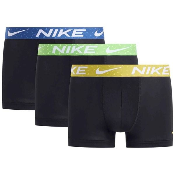 Bokserki Nike Trunk 3Pk Dorośli. Czarne bokserki męskie Nike, bez wzorów, z elastanu. Za 224.99 zł.