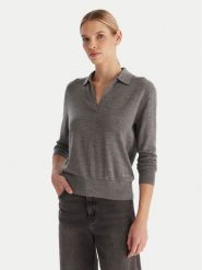 Calvin Klein Sweter LV044A305G Szary Regular Fit. Szare swetry nierozpinane damskie Calvin Klein, m, bez wzorów, z syntetyku, bez kołnierzyka, bez ramiączek. Za 469.99 zł.