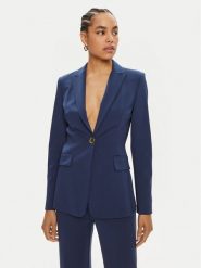 Pinko Marynarka Signum Giacca 100254 A1L3 Granatowy Reglan Fit. Niebieskie marynarki i żakiety damskie Pinko, bez wzorów, z syntetyku, bez kołnierzyka, bez ramiączek. Za 1,749.00 zł.