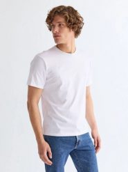 3PAK MESKA KOSZULKA WRANGLER TEE WHITE 112371480. Białe t-shirty męskie Wrangler, xxl, bez wzorów, bez kołnierzyka, bez ramiączek. Za 139.99 zł.