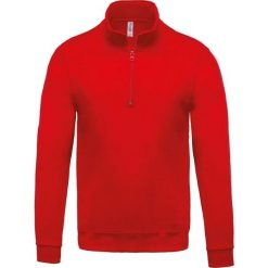 Bluza Kariban Col Zippé. Niebieskie bluzy damskie KARIBAN, m, bez wzorów, z bawełny, bez ramiączek, bez kaptura. Za 154.00 zł.