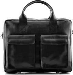 Belveder Torba na laptopa skórzana 15 czarna BVL82. Czarne torby na laptopa damskie Belveder, bez wzorów. Za 479.90 zł.